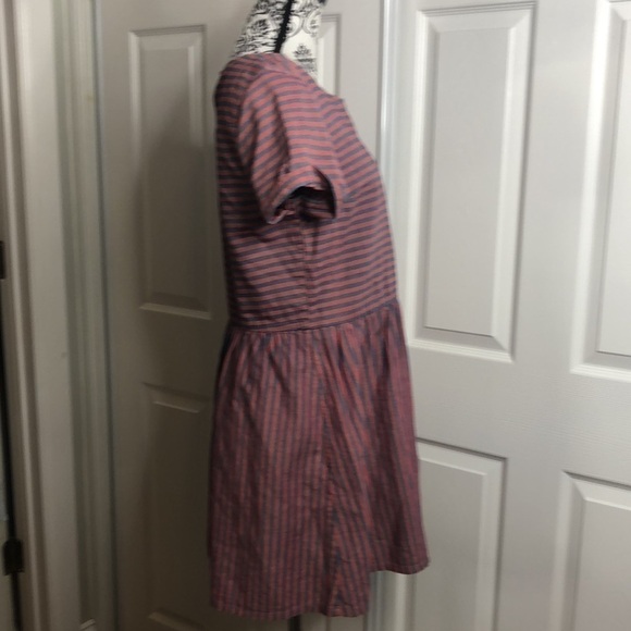 Levi’s Dress Red Blue One Pocket Stripe Fitted Waist S - Picture 4 of 7